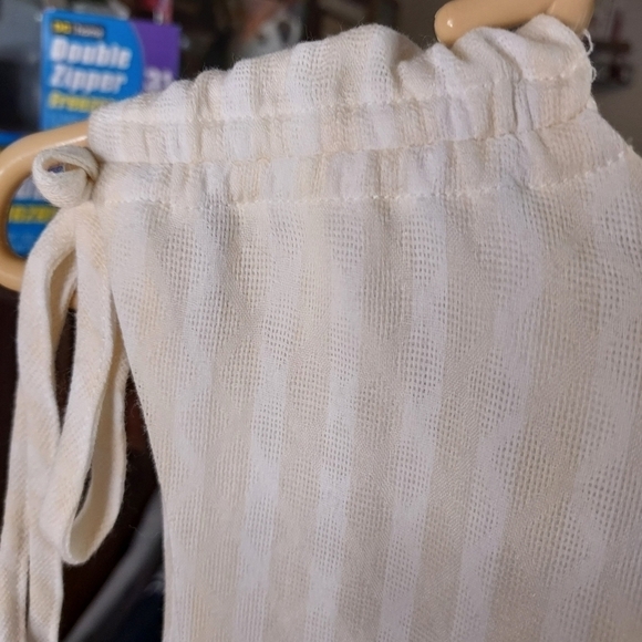 Andree by unit jumpsuit NWT cream and white striped Med - Picture 9 of 15